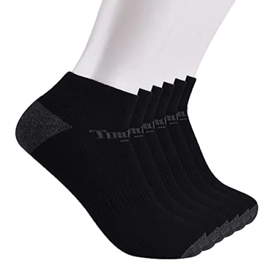 Image of Timberland PRO Men&#039;s TB219980TA Performance Quarter Length Socks 6 Pack X Large Black