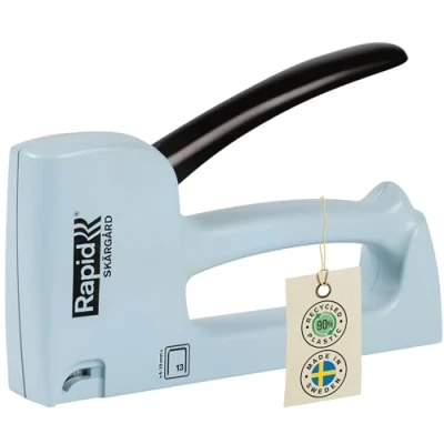 Image of Rapid R13 Staple Gun Skärgård Blue Casing Crafted With 90% Recycled Plastics, Made in Sweden, Upholstery All steel Wear Parts Inside, For No.13 Staples 4 10mm