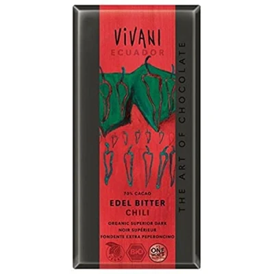 Image of Vivani Superior Dark Chilli Chocolate Bar