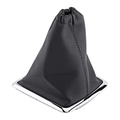Image of gear stick Cover, PU Leather Car gaiter Boot Dust Cover Replacement otherford kuga