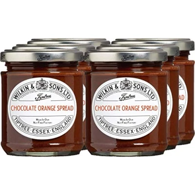 Image of Wilkin &amp; Sons Tiptree Case of Chocolate Orange Spread / 6 x 205g Jars Suitable for Vegetarian, Coeliac Diets Nut Free and Palm Oil