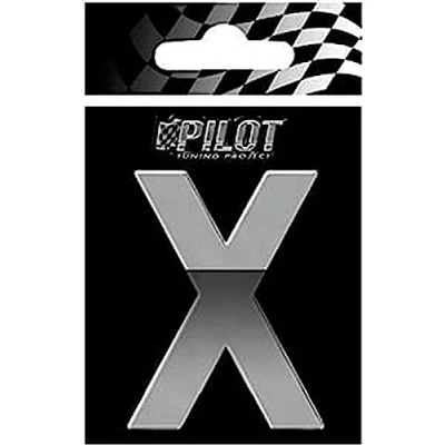 Image of LAMPA 07133 T 4 Sticker with Symbol x, Chrome, 70 mm