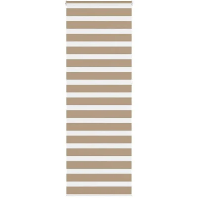 Image of vidaXL Zebra Blind Sand Brown 75x230 cm Fabric Width 70.9 Polyester