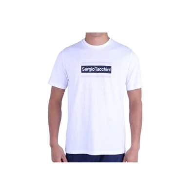 Image of Sergio Tacchini Lared T Shirt, White, Cotton Casual Wear (UK, Alpha, M, Regular, 083 wht/Ope)