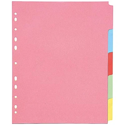Image of Q Connect 5 Part Extra Wide Subject Divider A4 KF76981