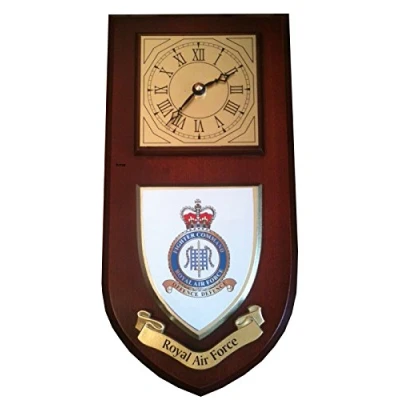 Image of RAF Fighter Command Royal Air Force Regimental Military Wall Plaque &amp; Clock