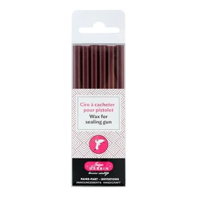 Image of Herbin 35826T Pack of 6 special wax sticks for Was Guns, Burgundy