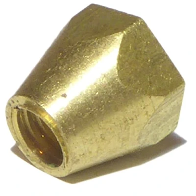 Image of Brass Guitar truss rod nut UNF10 32 thread 8mm AF long