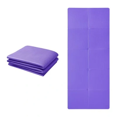 Image of Good Nite Foldable Yoga Mat Non Slip Portable Fitness Lightweight Gymnastics Pilates Sport Travel 183 x 61 0.6 cm (Purple)
