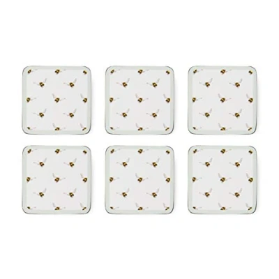 Image of Wrendale Designs Set of 6 &#039;The Bee&#039; Woodland Animal Coasters