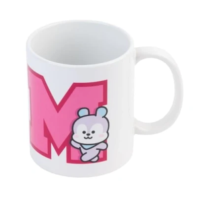 Image of Grupo Erik BT21 Official Merchandise New Mang Ceramic Mug 35 cl 350 ml 3.74 x 3.15 inch 9.5 8 cm Coffee Tea Gifts