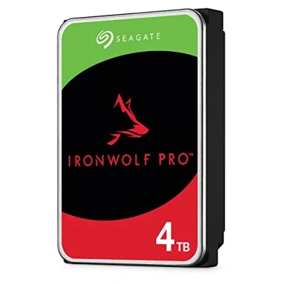 Image of Seagate IronWolf Pro, 4 TB, NAS Internal Hard Drive, CMR 3.5 Inch, SATA 6 Gb/s 7,200 RPM, 256 MB Cache, for RAID Network Attached Storage, 3 years Rescue Services, FFP (ST4000NE001)