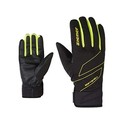 Image of Ziener Men&#039;s Ilion Leisure/Functional/Outdoor Gloves Soft Shell, Windproof, Waterproof, Poison Yellow, 11