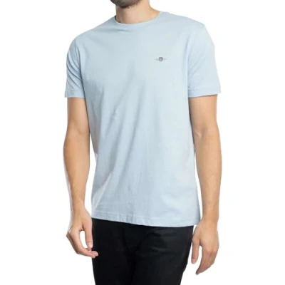 Image of GANT Men&#039;s Reg Shield Ss T Shirt, Fresh Blue, XL