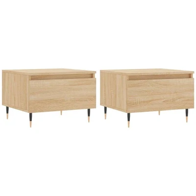 Image of vidaXL Coffee Tables 2 pcs Sonoma Oak 50x46x35 cm Engineered Wood