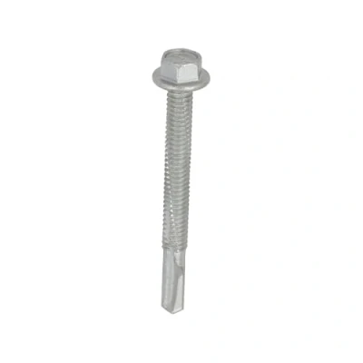Image of TIMco H55B No.5 Hex Head Self Drilling Screw 5.5 x 55 Silver Ruspert (Box of 100)