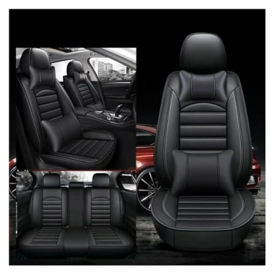 Image of NOVEMS Car Seat Protection Cover For VW Polo Golf Passat CC Touran Tiguan Toureg Touareg/Universal Protective Cover(Black 5 b)