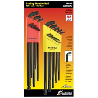 Image of Bondhus BND27098 Stubby Double Ball l Wrench Combination Set&#039;