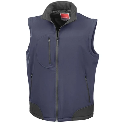 Image of Result R123A Softshell Bodywarmer Navy/Black, Small