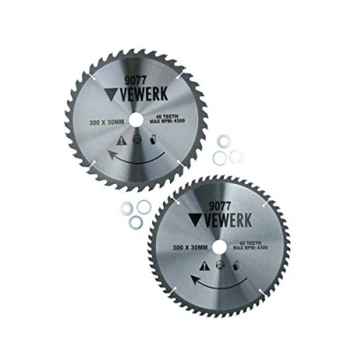 Image of 300mm x 30mm TCT Tungsten Carbide Tipped Circular Saw Blades 40 + 60 Teeth