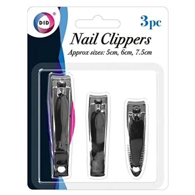 Image of Nail Clipper Set Pack Of 3 Grooming Clipping Cutters Nippers Fingernail Toe