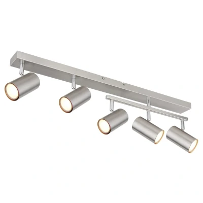 Image of Robby Ceiling Spotlight Bar Nickel Matt 5x GU10