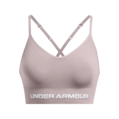 Image of Under Armour Vanish Seamless LOW Light support sports bra, Women&#039;s, Size: XS, Tetra gray/white