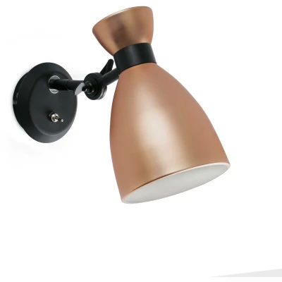 Image of Retro 1 Light Indoor Adjustable Wall Lamp Copper, E14
