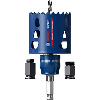 Image of Bosch 1x Expert Tough Material Hole Saw Starter Kits (for Wood with Metal, Brick, Ø 51 mm, Professional Accessory Impact Drill/Driver, Screwdriver)