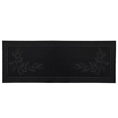 Image of JVL Foliage Scraper Rubber Pin Patio Doormat, 45x120cm