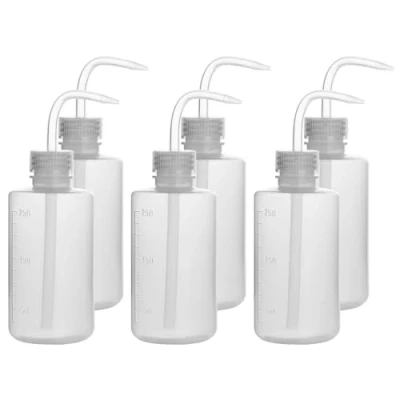 Image of stonylab Wash Bottle, 6 Packs Plastic Squeeze LDPE with Narrow Mouth (250 ml, Packs)