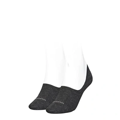 Image of Calvin Klein Women&#039;s Mid Cut Footie, Black, 39/42 (Pack of 2)