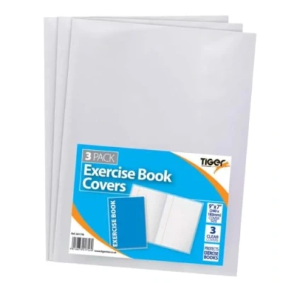 Image of Concept4u 3 x Book Cover Film Roll 9&quot; 7&quot; Transparent Self Adhesive Plastic Covering Clear Sticky Back Protector Fablon for School Home Office