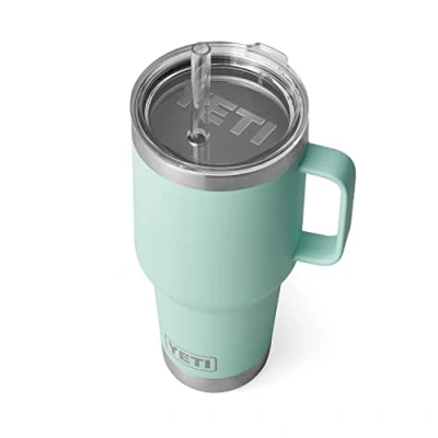Image of Yeti Rambler 35 oz Straw Mug, Vacuum Insulated, Stainless Steel, Seafoam
