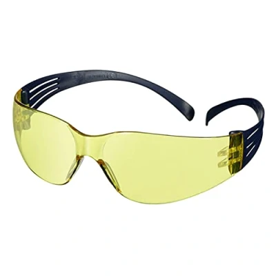 Image of 3M SecureFit 100 Safety Glasses, Blue frame, Anti Scratch / Fog, Amber lens, SF103AF BLU EU
