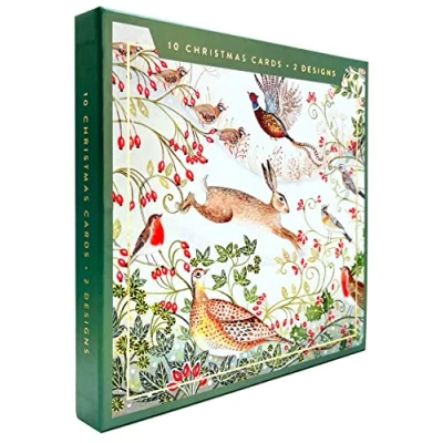 Image of Box of 10 Christmas Cards in Winter Wildlife Designs Assorted Xmas Card Boxes 087072