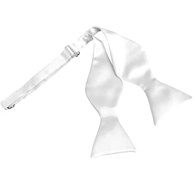 Image of Men&#039;s Italian Satin Self tie Bow Ties (White)