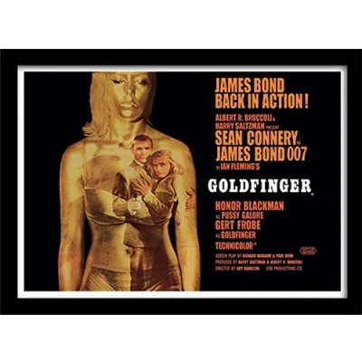 Image of Pyramid International James Bond Goldfinger Projection, Framed Print