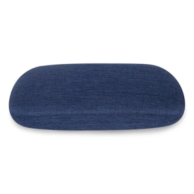 Image of LAGO TERRA Linen Fabric Textured Hard Shell Glasses Case French Navy