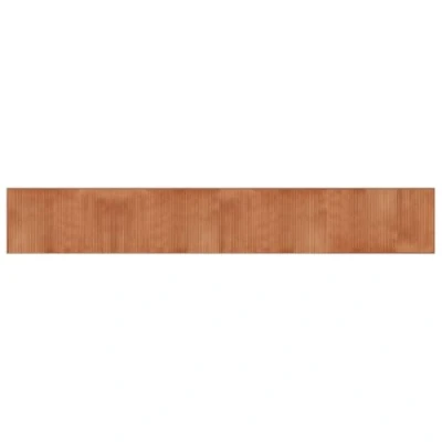 Image of vidaXL Bamboo Rug Floor Mat 60x400cm Brown Rectangular Runner for Living Room, Hallway Modern, Water Resistant, Anti Slip