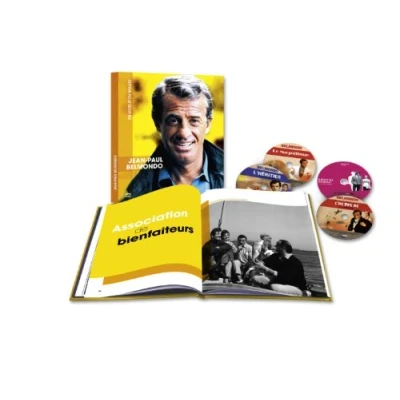 Image of Jean Paul Belmondo Coffret livre Le magnifique + À bout de souffle L&#039;as des as L&#039;héritier