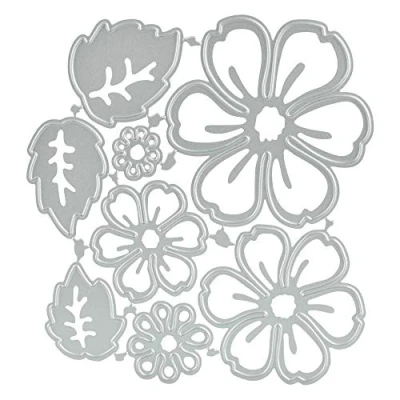 Image of CODIRATO 8 PCS Flower Metal Cutting Dies 3D Die Cuts Stencil Carbon Steel for Scrapbooking/Embossing/Photo Album Decor/DIY Craft/Gift
