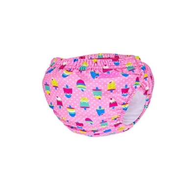 Image of Zoggs Unisex Baby Adjustable Reusable Swim Nappy, 3 24 Months Pink