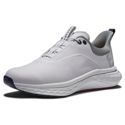 Image of FootJoy Men&#039;s FJ Quantum Golf Shoe, White/Blue/Pink, 6.5 UK