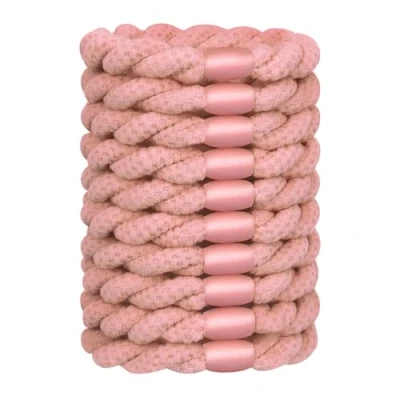 Image of JessLab Hair Ties for Women, Durable Elastic Twist Rope Bands, Gentle No Damage Accessories All Types, Light Pink