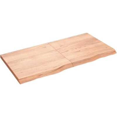 Image of vidaXL Table Top Light Brown 120x60x(2 4) cm Treated Solid Wood Oak