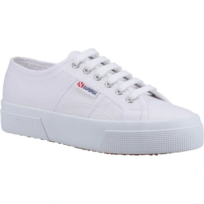 Image of Superga Unisex 2740 Platforms Oxford Flat, White, 6 UK
