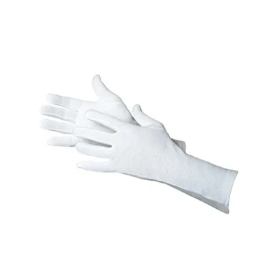Image of Jah Blanco:Tex 3101 Cotton Gloves 12 Pairs Oekotex Medium Weight 35 cm Long White Size 8