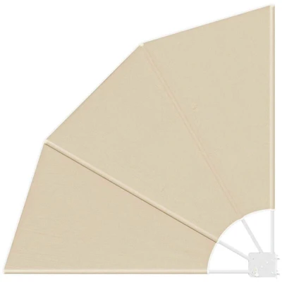 Image of vidaXL Balcony Privacy Screen Folding Manual Beige 115 x cm Fabric