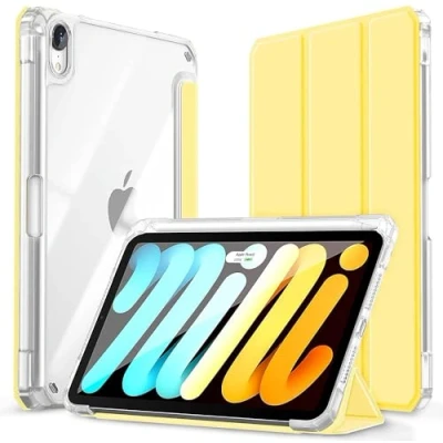 Image of Case for iPad Air 13(M2) 2024/iPad Pro 12.9 Inch 6th/5th/4th/3rd 2022 2021 2020 2018 Smart Cover with Pencil Holder Auto Wake/Sleep Slim Stand 13 (Yellow)